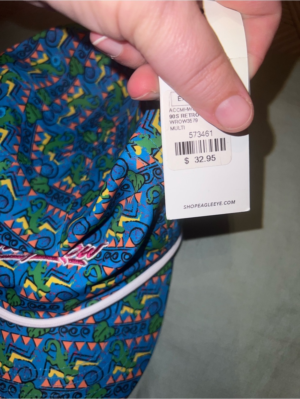 Men’s Blue Multicolor Patterned Cap - Picture 2 of 2